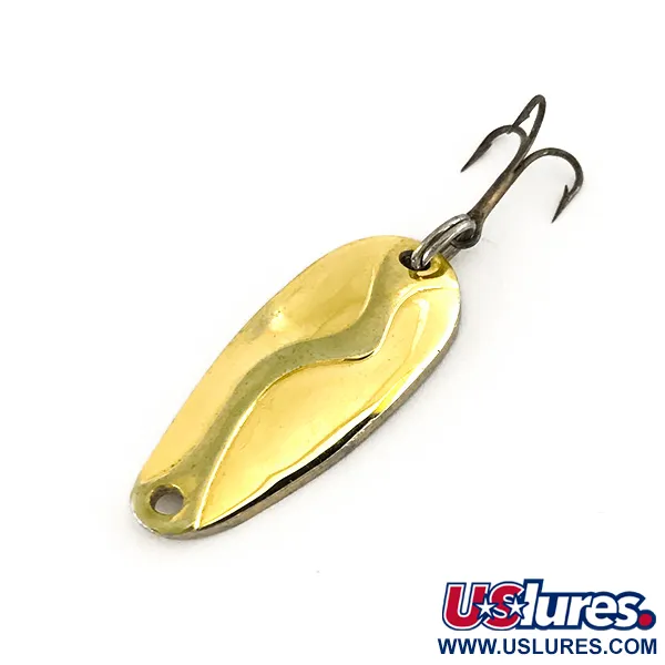Vintage  Acme Kamlooper Junior, 1/4oz Gold fishing spoon #7532