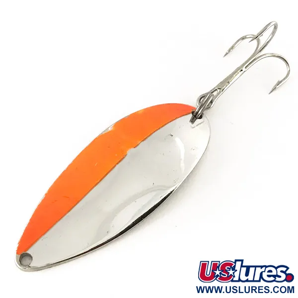 Vintage  Seneca Little Cleo (Hula Girl), 3/4oz Nickel / Red fishing spoon #7533