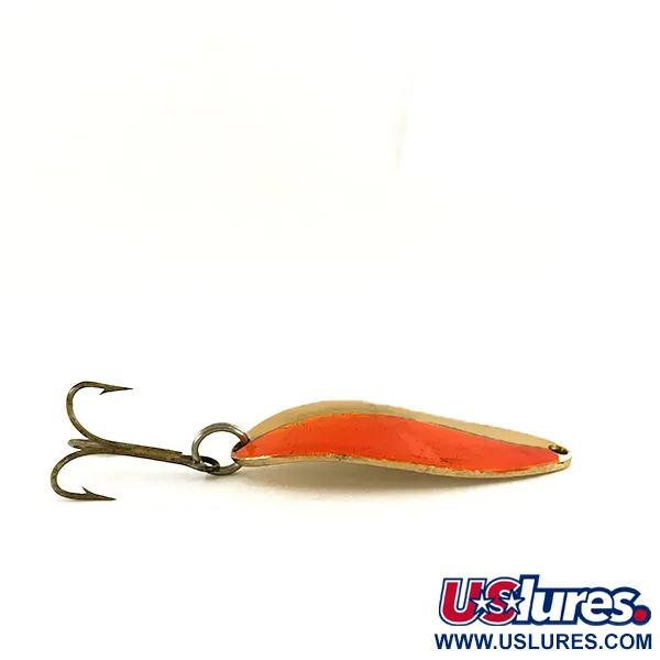 Vintage  Seneca Little Cleo (Hula Girl), 2/3oz Gold / Orange fishing spoon #7534