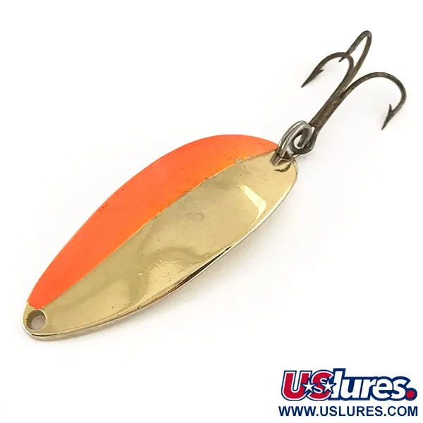Vintage  Seneca Little Cleo (Hula Girl), 2/3oz Gold / Orange fishing spoon #7534