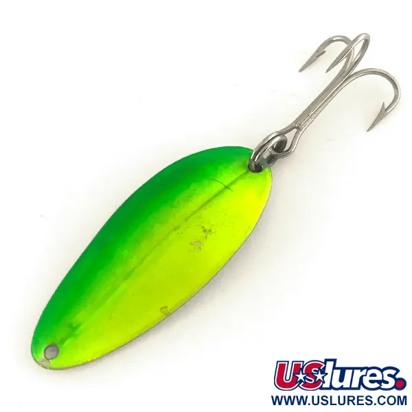  TODDCO Main liner UV, 2/5oz Yellow / Green / Nickel fishing spoon #7538