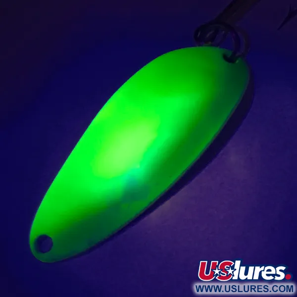  Seneca Little Cleo (Hula Girl) UV, 1/3oz Yellow / Green / Nickel fishing spoon #7539