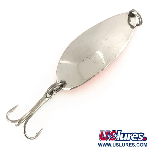 Vintage  Seneca Little Cleo (Hula Girl), 2/3oz Nickel / Orange fishing spoon #7540