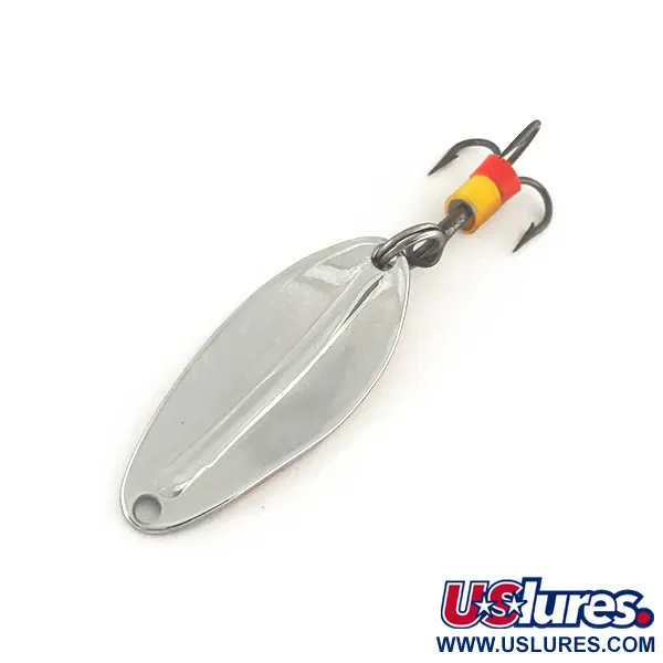 Vintage  TODDCO Main liner UV, 1/4oz Nickel / Orange / Yellow fishing spoon #7544