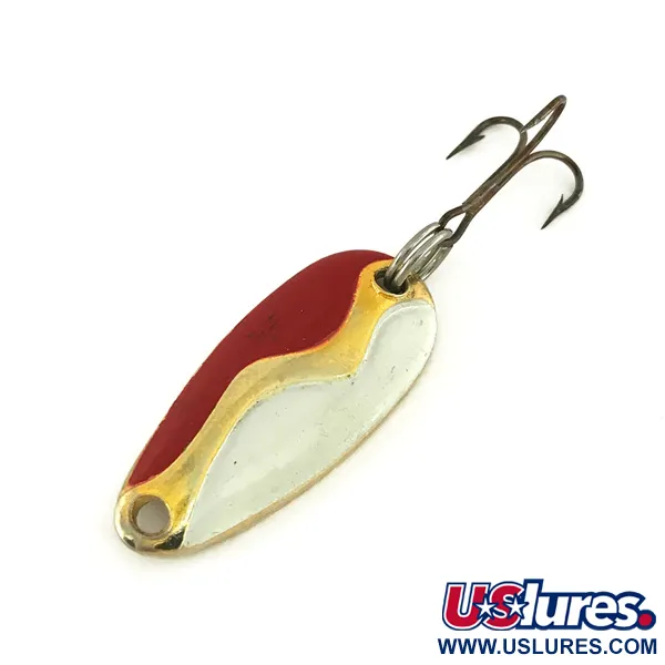 Vintage  Acme Kamlooper Junior​, 1/4oz Red / White / Gold fishing spoon #7551