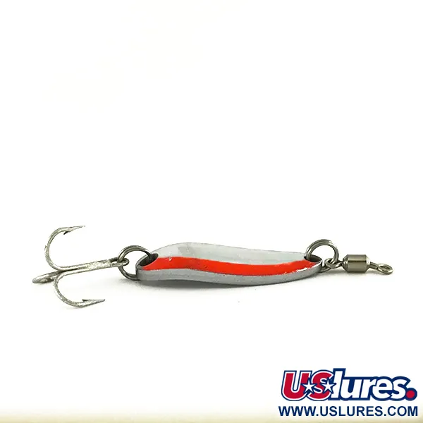  Luhr Jensen Krocodile UV, 1/4oz Nickel / Red fishing spoon #7552