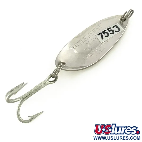  Luhr Jensen Little Jewel, 1/3oz Hammered Nickel fishing spoon #7553