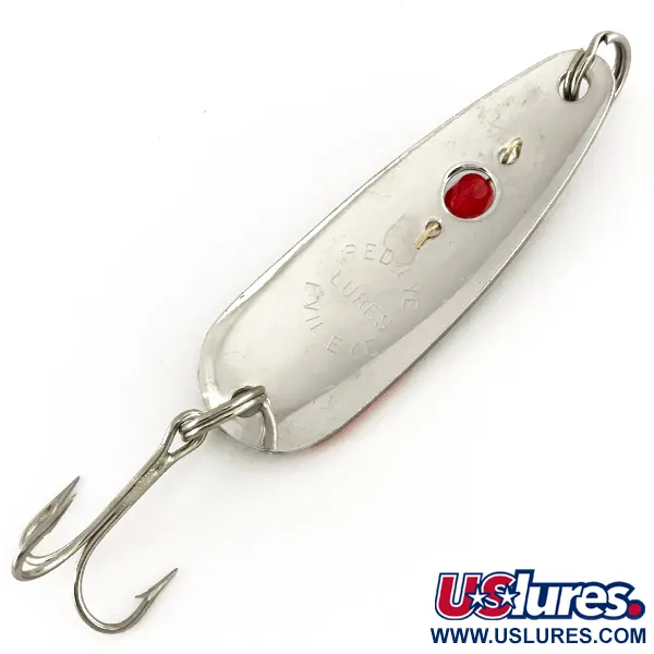  Red Eye Lures Red Eye Evil Eye UV, 1/2oz Nickel / Orange / Red Eye fishing spoon #7556