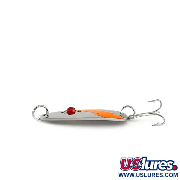  Red Eye Lures Red Eye Evil Eye UV, 1/2oz Nickel / Orange / Red Eye fishing spoon #7556