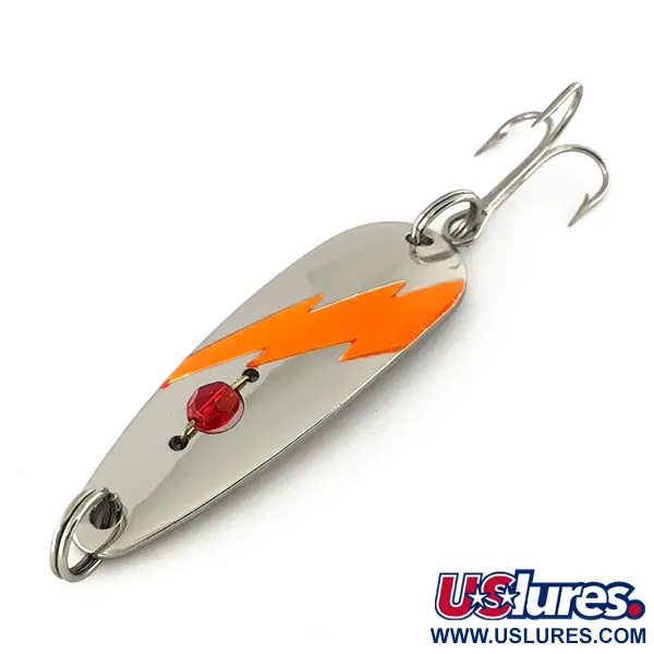  Red Eye Lures Red Eye Evil Eye UV, 1/2oz Nickel / Orange / Red Eye fishing spoon #7556