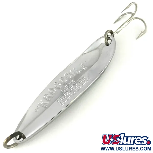  Luhr Jensen Krocodile Die #4, 2/3oz Nickel fishing spoon #7566