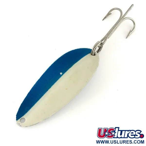  TODDCO Main Liner Glow, 2/5oz White / Blue / Nickel fishing spoon #7571