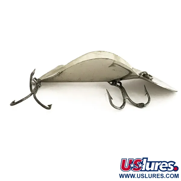 Vintage   Buck Perry Spoonplug, 1/3oz Silver fishing spoon #7600