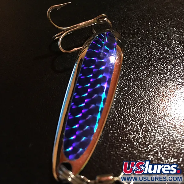  Luhr Jensen Krocodile Die #3, 1/3oz Nickel / Blue fishing spoon #7605