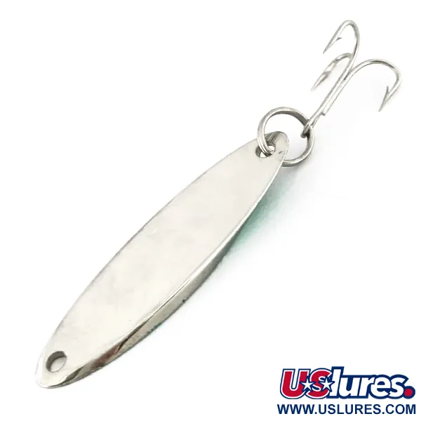 Vintage  Acme Kastmaster, 1/4oz Nickel / Green fishing spoon #7620