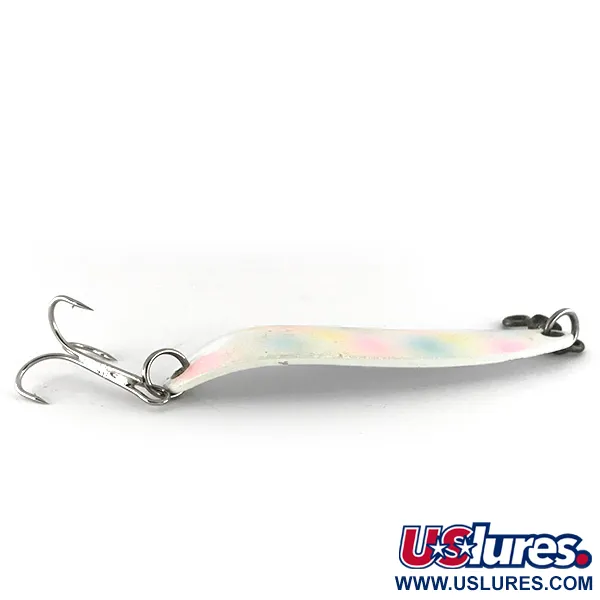 Vintage  Luhr Jensen Krocodile Die #5, 1oz Pearl fishing spoon #7632