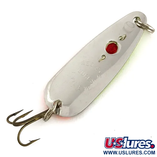 Red Eye Lures Red Eye Evil Eye UV, 1/2oz Nickel / Orange / Chartreuse / Red Eye fishing spoon #7648