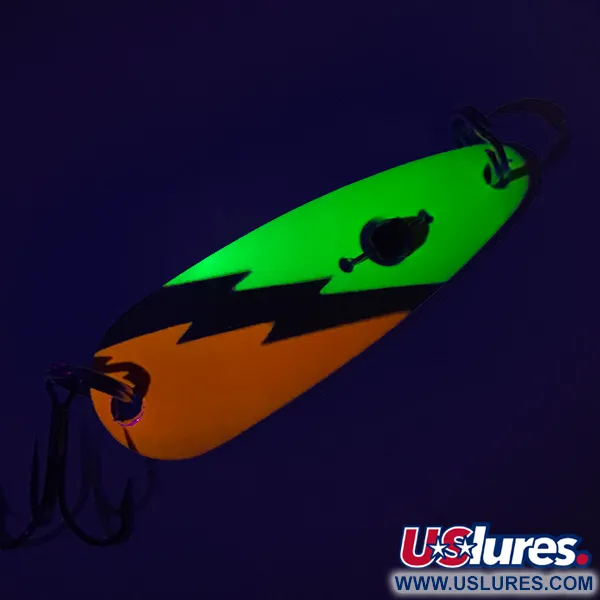  Red Eye Lures Red Eye Evil Eye UV, 1/2oz Nickel / Orange / Chartreuse / Red Eye fishing spoon #7648