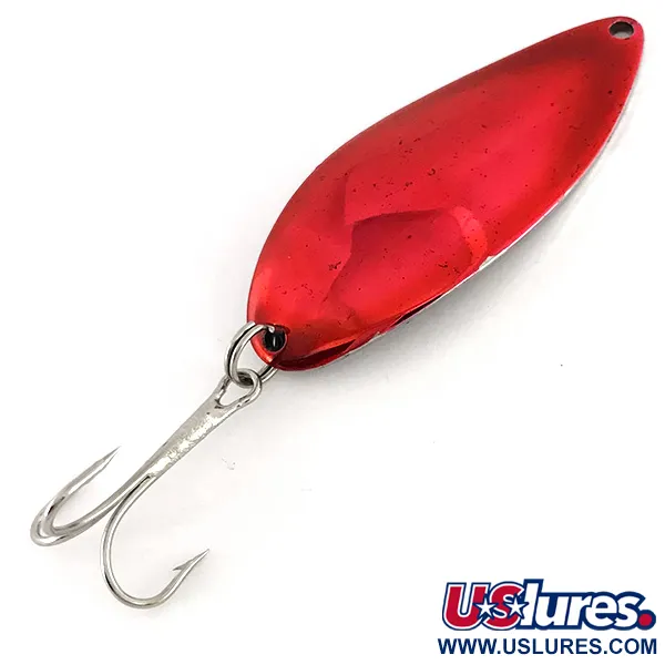 Vintage  Seneca Little Cleo (Hula Girl), 3/4oz Nickel / Red fishing spoon #7653