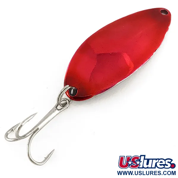 Vintage  Seneca Little Cleo (Hula Girl), 1/2oz Red / Nickel fishing spoon #7655