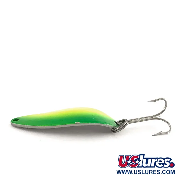  Seneca Little Cleo (Hula Girl) UV, 1/3oz Yellow / Green / Nickel fishing spoon #7659