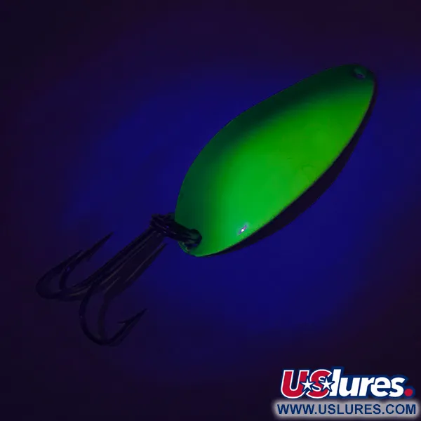  Seneca Little Cleo (Hula Girl) UV, 1/3oz Yellow / Green / Nickel fishing spoon #7659