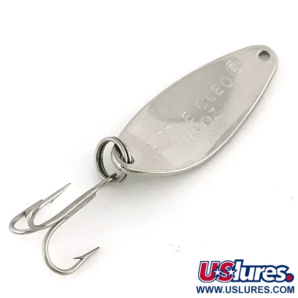 Vintage   Acme Little Cleo, 1/4oz Nickel / Green fishing spoon #7660
