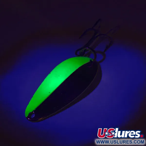 Vintage   Acme Little Cleo, 1/4oz Nickel / Green fishing spoon #7660