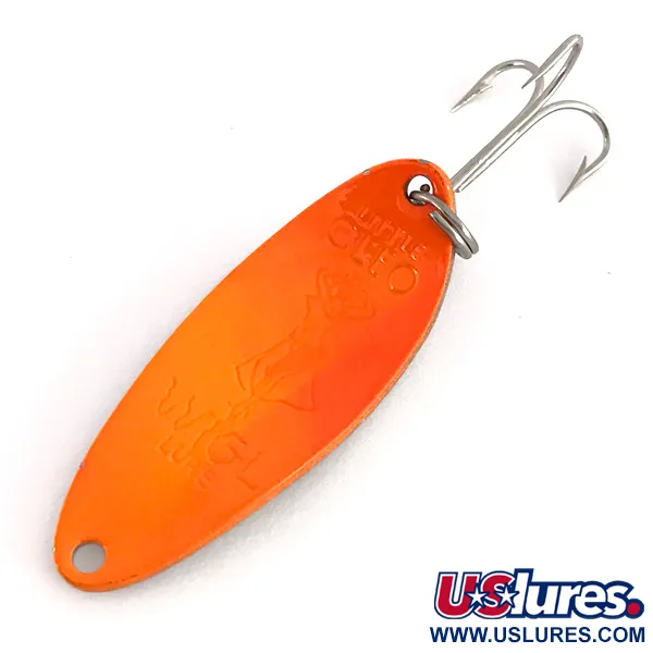  Seneca Little Cleo (Hula Girl), 1/3oz Orange / Nickel fishing spoon #7661