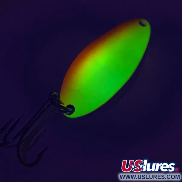  Seneca Little Cleo (Hula Girl) UV, 1/3oz Yellow / Orange / Nickel fishing spoon #7662