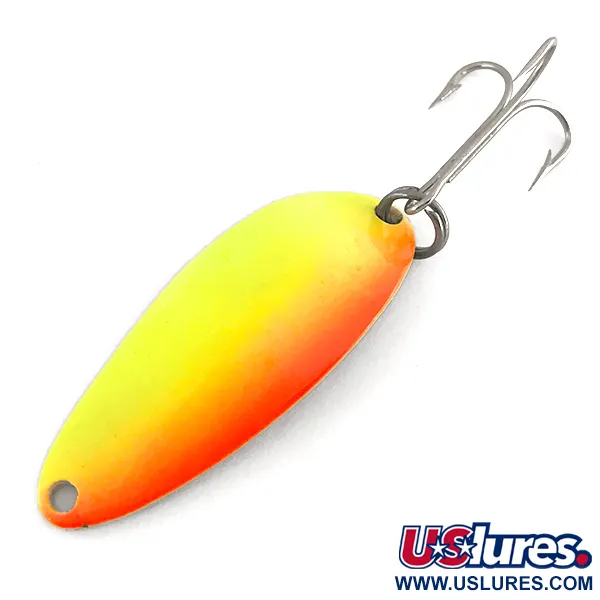  Seneca Little Cleo (Hula Girl) UV, 1/3oz Yellow / Orange / Nickel fishing spoon #7662
