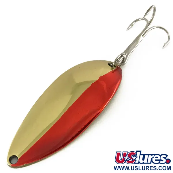 Vintage  Luhr Jensen Little Jewel, 3/4oz Gold / Red fishing spoon #7682