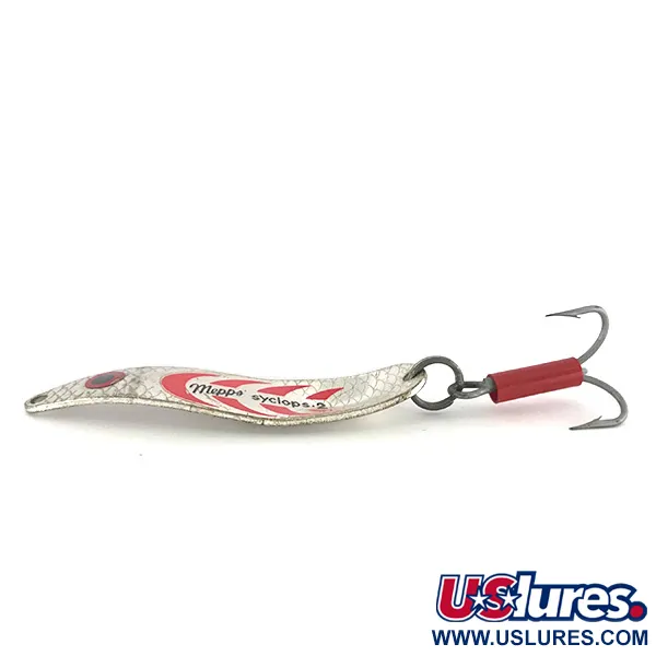Vintage   Mepps Syclops 2, 3/5oz Silver fishing spoon #7697