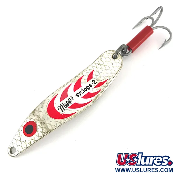 Vintage   Mepps Syclops 2, 3/5oz Silver fishing spoon #7697