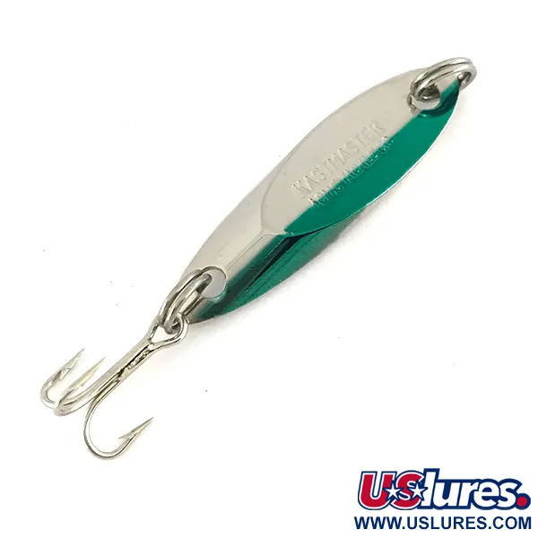 Vintage  Acme Kastmaster , 3/32oz Nickel / Green fishing spoon #7712