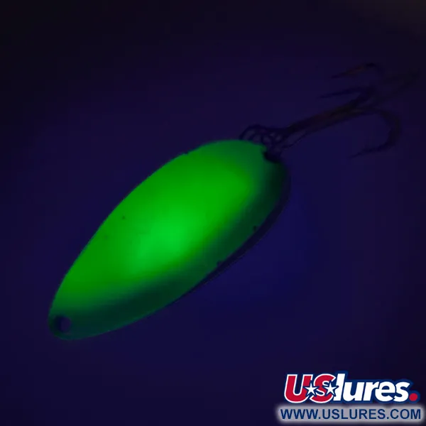 Vintage  Seneca Little Cleo (Hula Girl) UV, 1/2oz Yellow / Green fishing spoon #7725