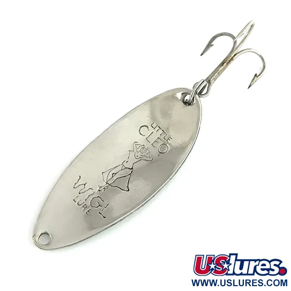 Vintage  Seneca Little Cleo (Hula Girl), 1/2oz Nickel / Green fishing spoon #7726