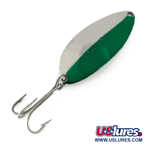 Vintage  Seneca Little Cleo (Hula Girl), 1/2oz Nickel / Green fishing spoon #7726