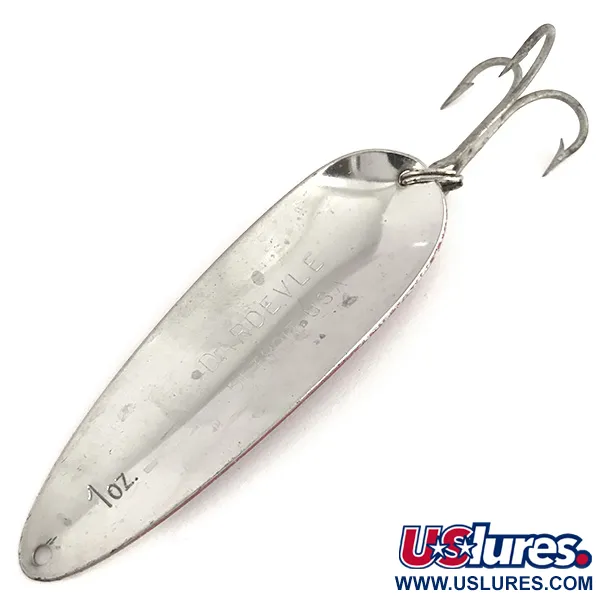 Vintage  Eppinger Dardevle, 1oz Red / White / Nickel fishing spoon #7754