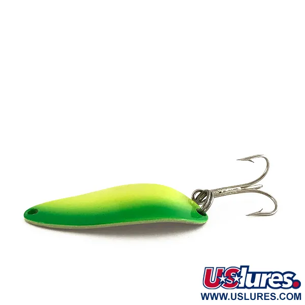 Seneca Little Cleo (Hula Girl) UV, 1/3oz Yellow / Green / Nickel fishing spoon #7759