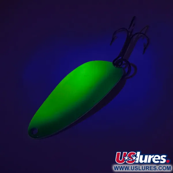  Seneca Little Cleo (Hula Girl) UV, 1/3oz Yellow / Green / Nickel fishing spoon #7759