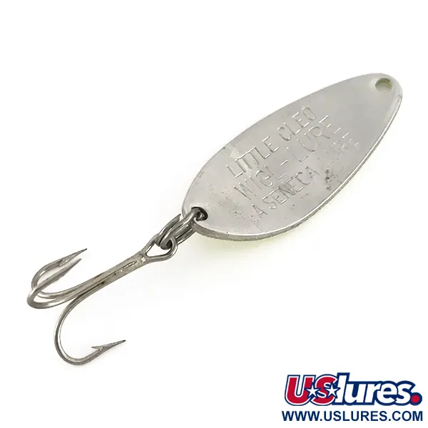 Vintage  Seneca Little Cleo UV, 1/4oz Yellow / Red / Nickel fishing spoon #7760