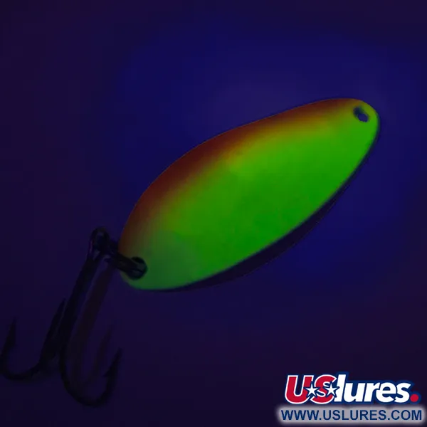  Seneca Little Cleo (Hula Girl) UV, 1/3oz Yellow / Orange / Nickel fishing spoon #7761