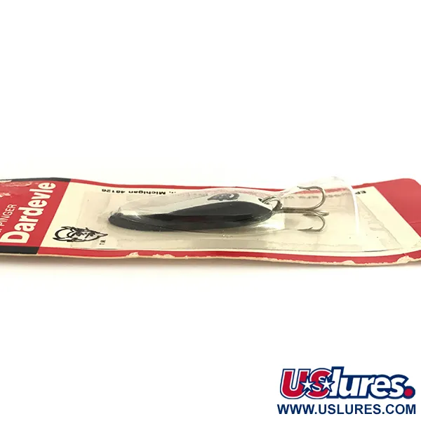  Eppinger Dardevle Spinnie, 1/3oz Black / White / Nickel fishing spoon #7775