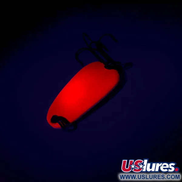 Vintage   Sølvkroken Spesial Classic UV, 1/4oz Red UV / Silver fishing spoon #7781