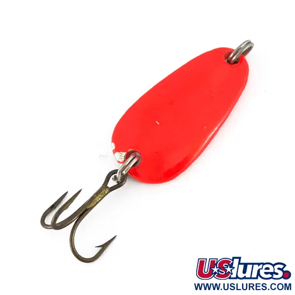 Vintage   Sølvkroken Spesial Classic UV, 1/4oz Red UV / Silver fishing spoon #7781