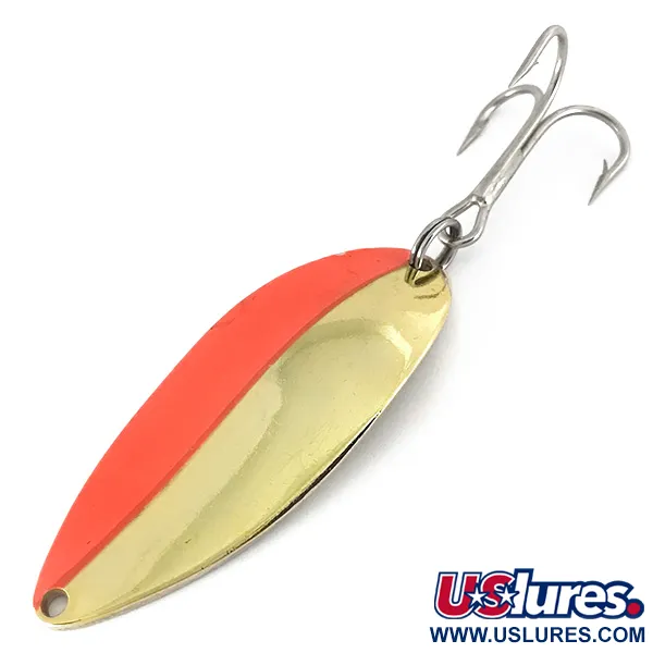 Vintage   Acme Little Cleo, 3/4oz Gold / Orange fishing spoon #7789