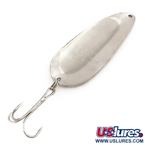 Vintage  Eppinger Dardevle Dardevlet , 3/4oz Nickel / Green fishing spoon #7806