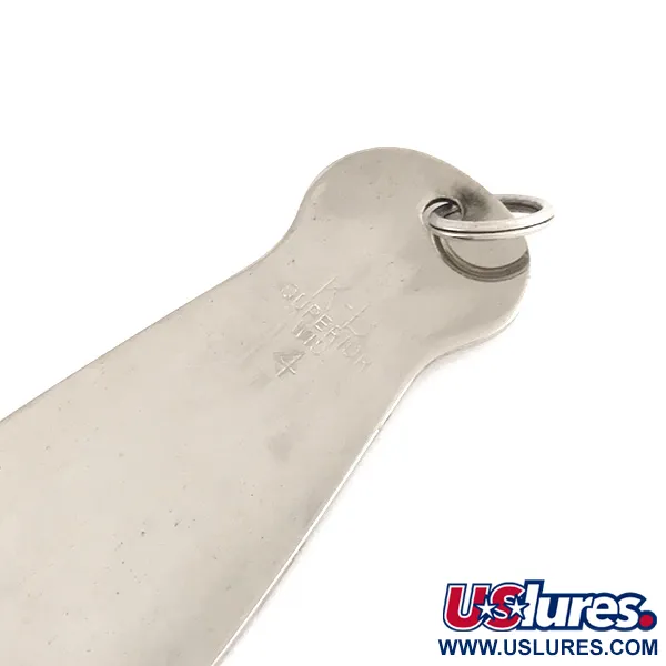 Vintage  K-B Bait K-B Spoon 4, 1 3/4oz Nickel fishing spoon #7849