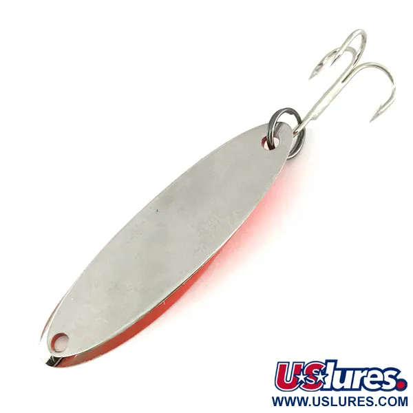 Vintage  Acme Kastmaster , 3/8oz Nickel / Orange fishing spoon #7861